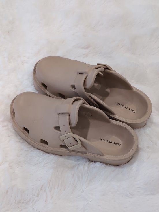 Free People Shoes - Free People Karlie Buckle Clogs - beige